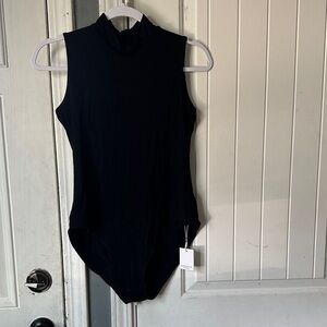 MANGOPOP Women's Mock Turtle Neck Sleeveless Tank Tops Bodysuit